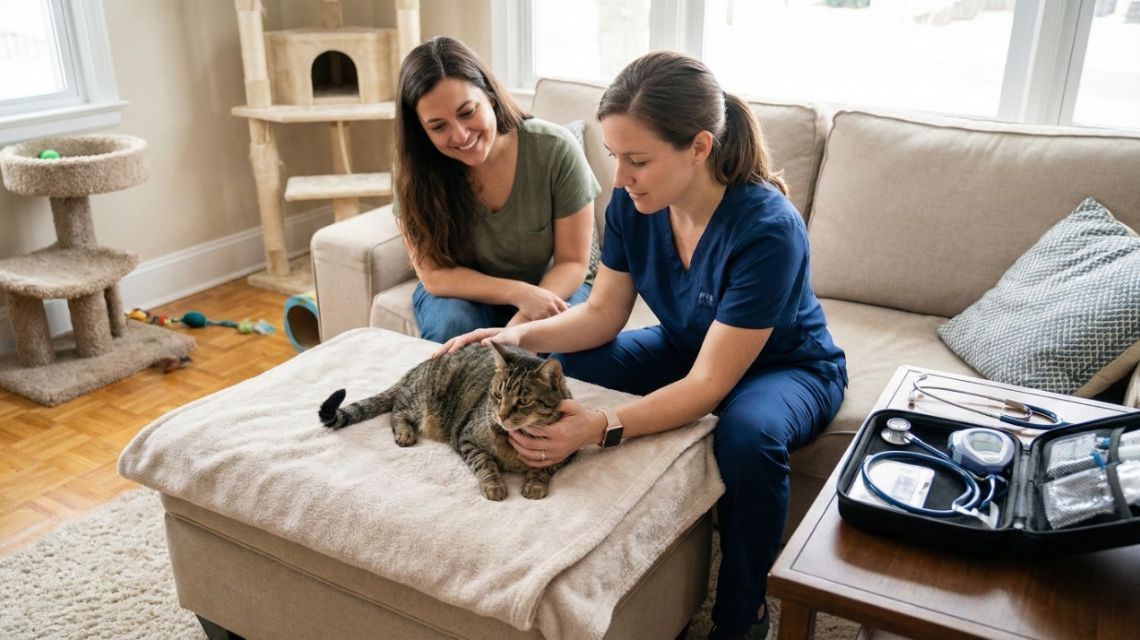 Atencion veterinaria a domicilio para gatos